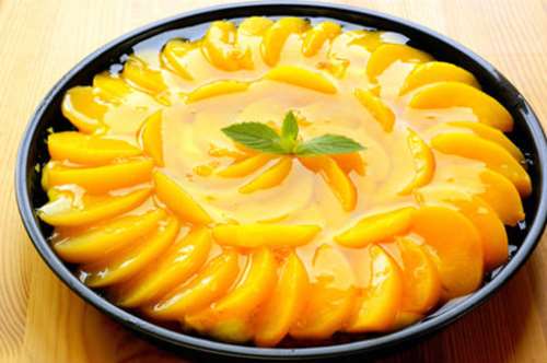 Ροδάκινα: στο ποτήρι, στο μπολ, στο πιάτο